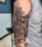 tatouage black & grey - anubis et mythologie égyptienne