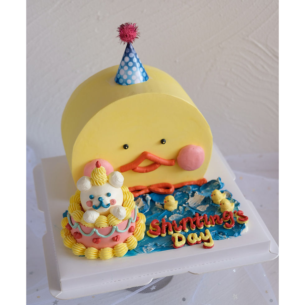 縮圖：3D-201 Duck bear retro yellow 小黄鸭