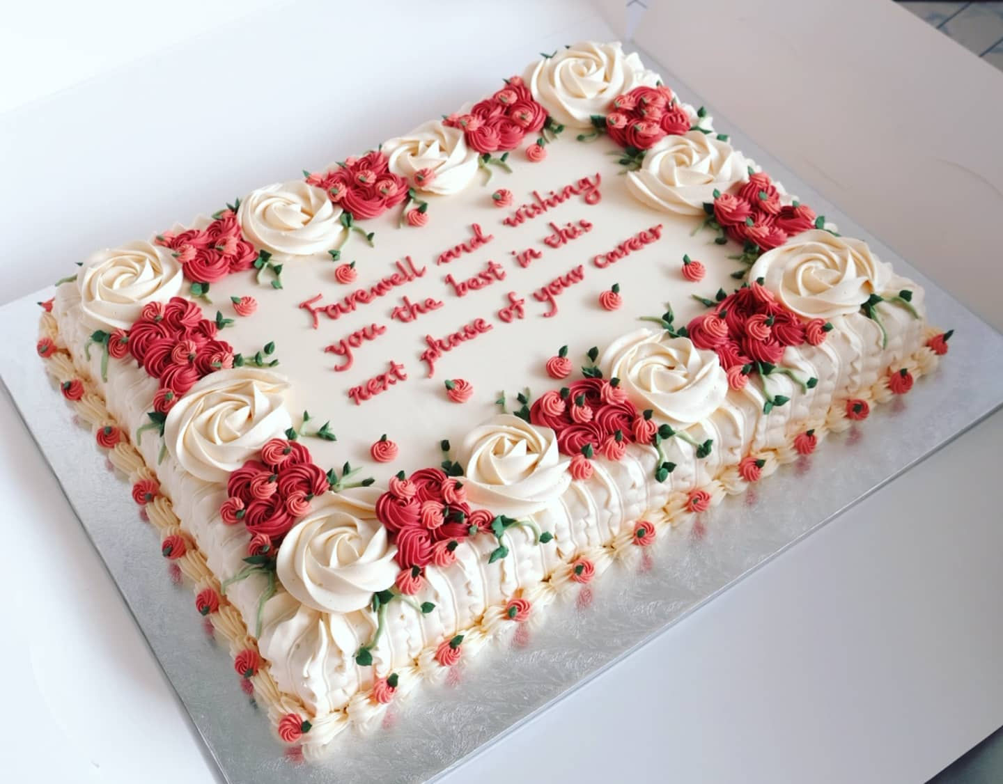 B-701 Retro Style celebrating cake farewell 长方形复古花园