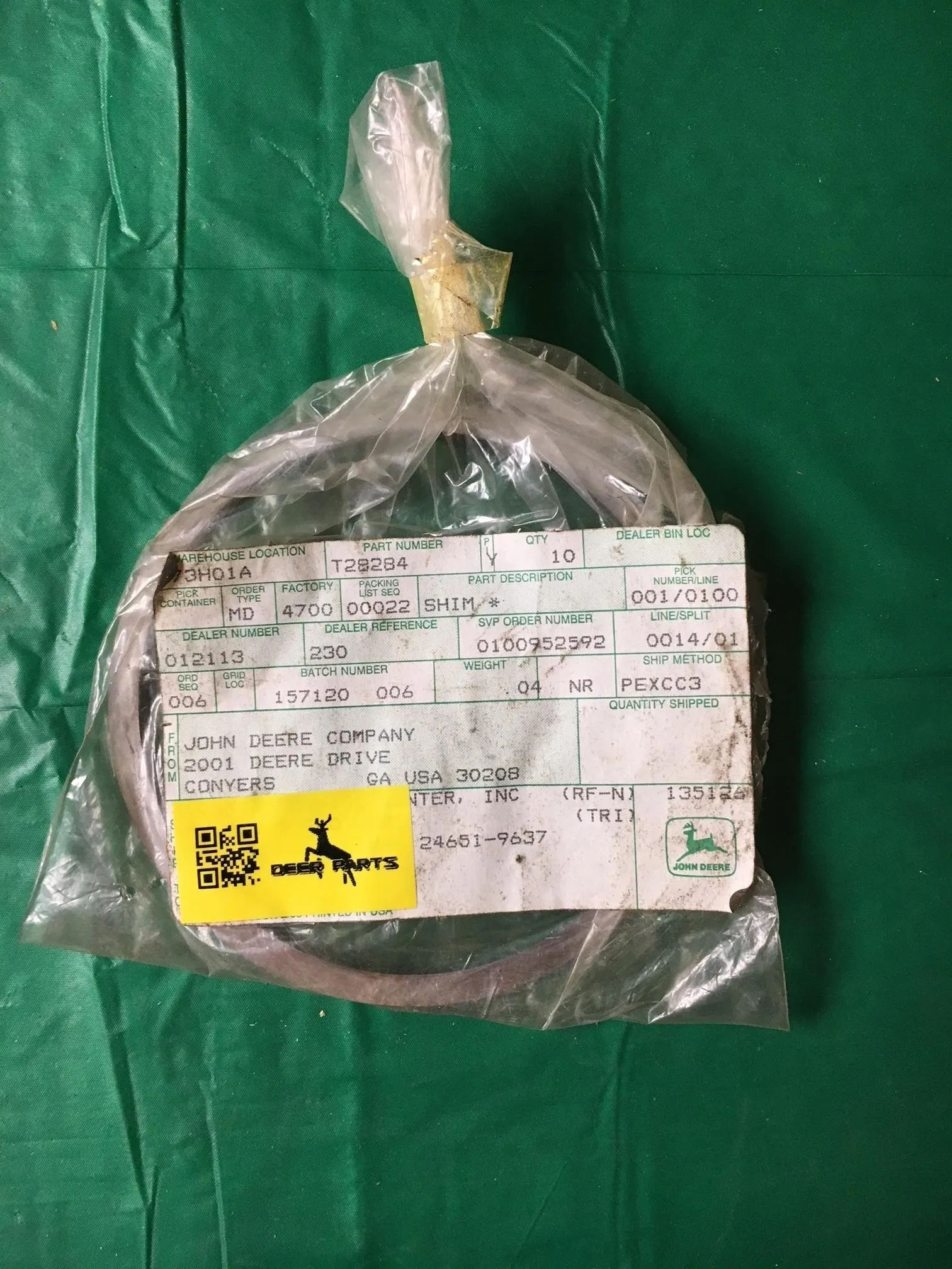 John Deere T28284 Shim