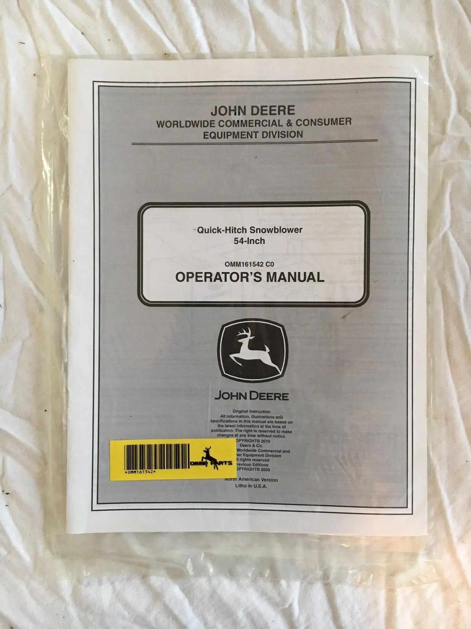 John Deere OMM161542 Operator's Manual