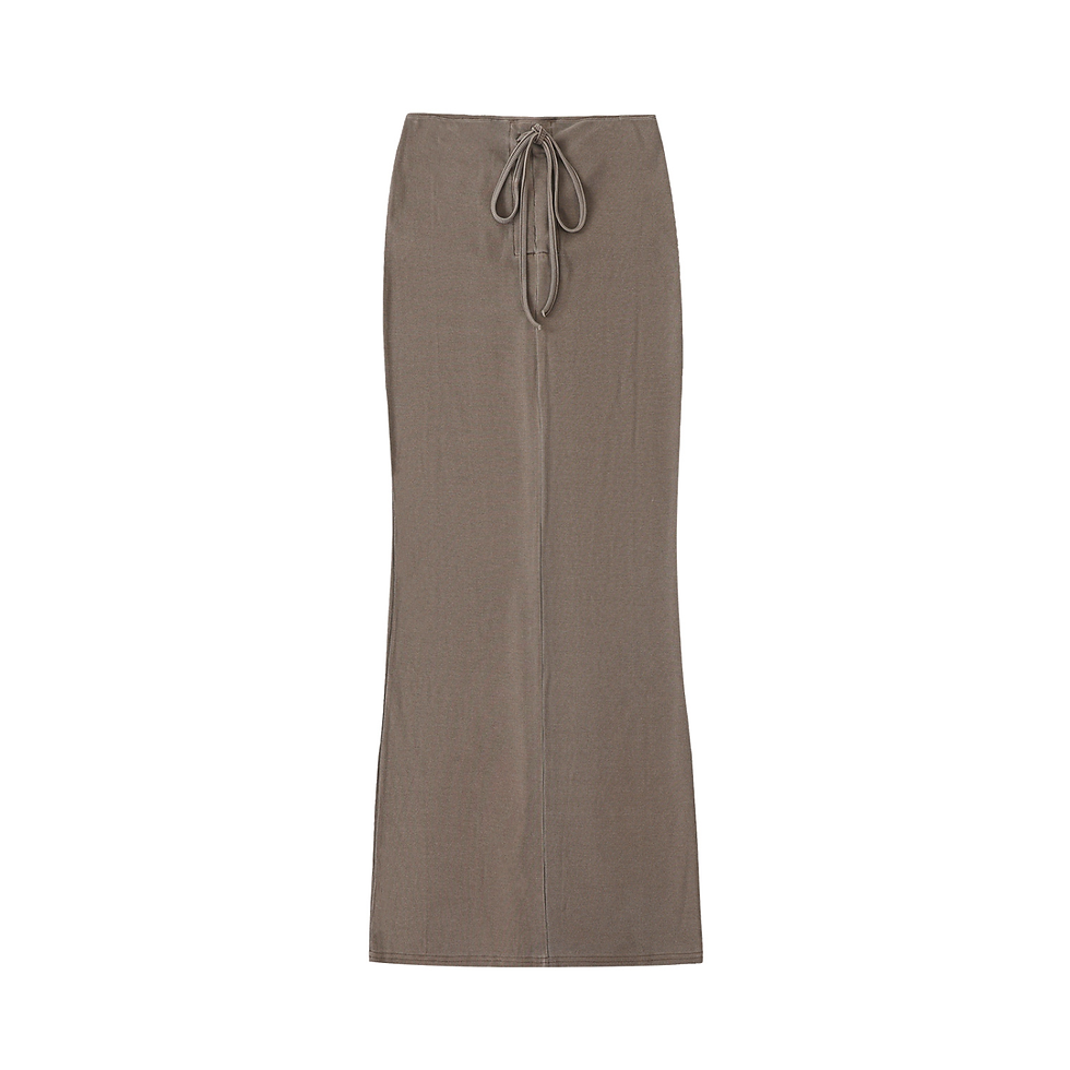 Thumbnail: Drawstring Contour Maxi Skirt
