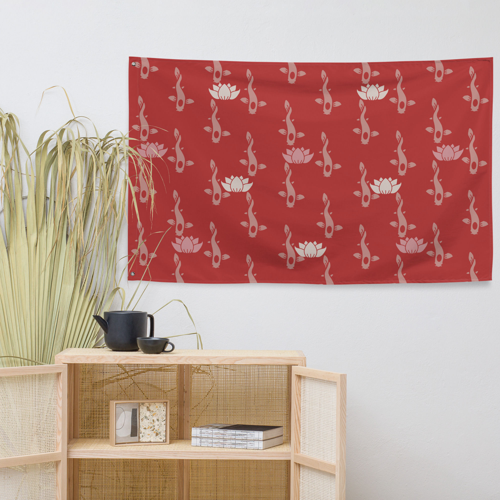 Eternal Nishikigoi: Whispers of Koi Tapestry – Imperial Red