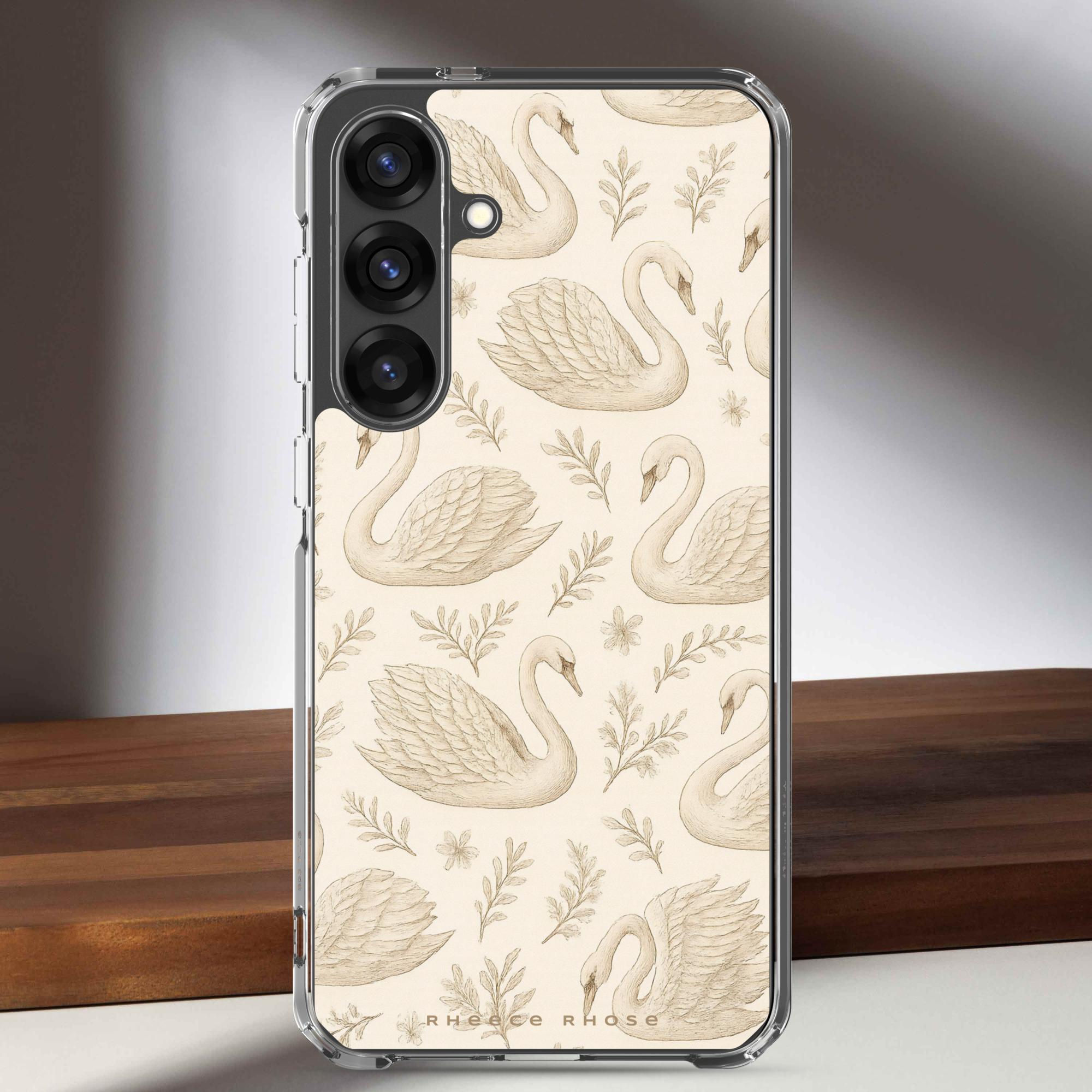 The Swan Toile Edition Clear Case for Samsung®