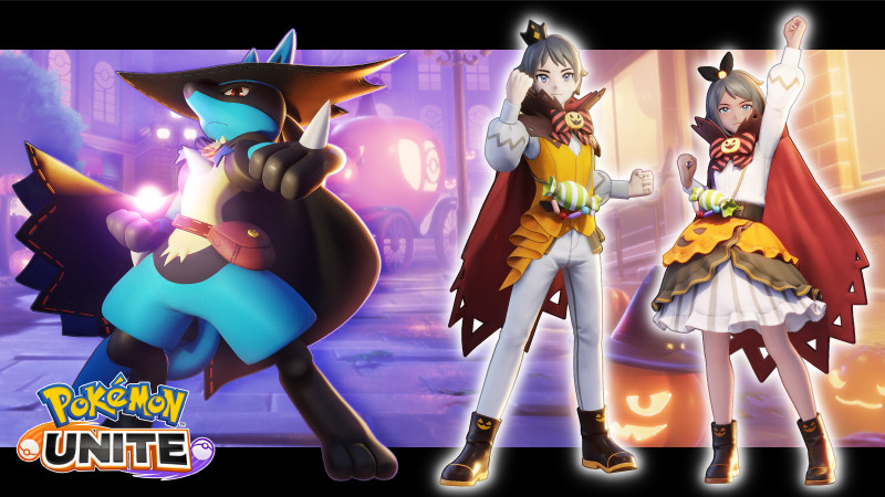 pokémon unite evento halloween skins roupas