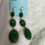 Thumbnail: Golden green emerald earring 