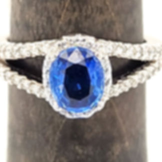 Sapphire and Diamond Ring.