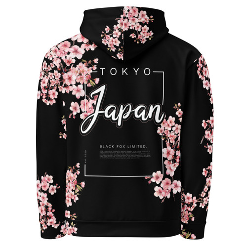 Sakura Cherry Blossom JDM Hoodie — Streetwear Edition Black
