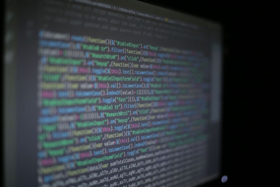 Lines of code displayed on a computer screen