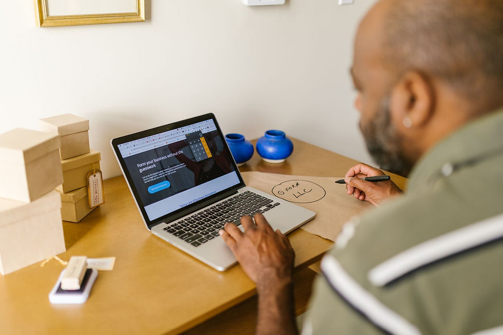 Small business owner setting up phishing protection himself