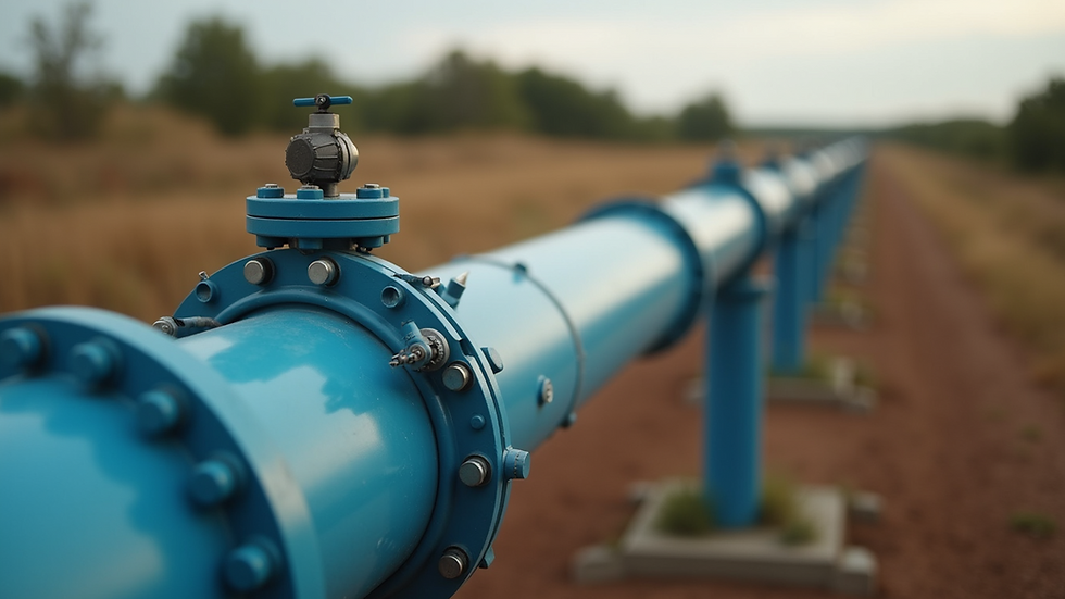 High angle view of odorant injection system installed on a natural gas pipeline