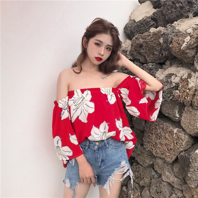 Thumbnail: Leaves Off Shoulder Top