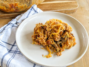 Supreme Pizza Spaghetti Bake {paleo, grain-free, dairy-free, gluten-free, whole30 compliant}