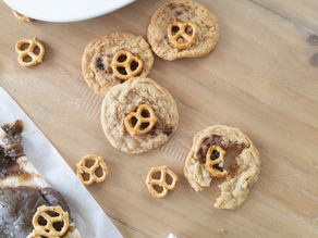 Caramel Pretzel Cookies with Otto's Naturals Grain-Free Cookie Mix!