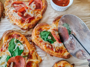 Heart-shaped Pizza Crust! {grain-free, gluten-free, dairy-free, Paleo}