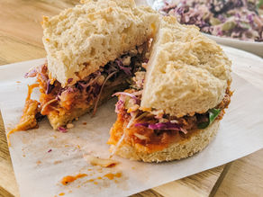 Instant Pot Pulled Chicken Sandwiches and Microgreens Slaw {dairy-free, grain-free, gluten-free}