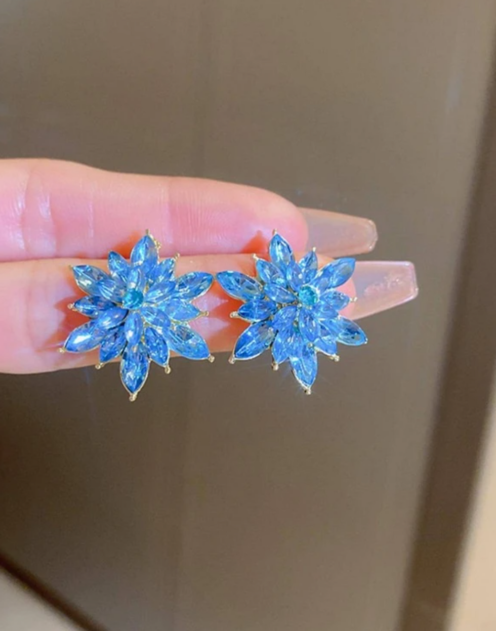 Boucles d'oreilles bleues