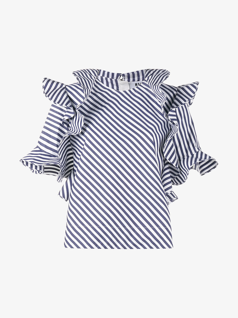 dvf Scarf-print high-neck silk shirt