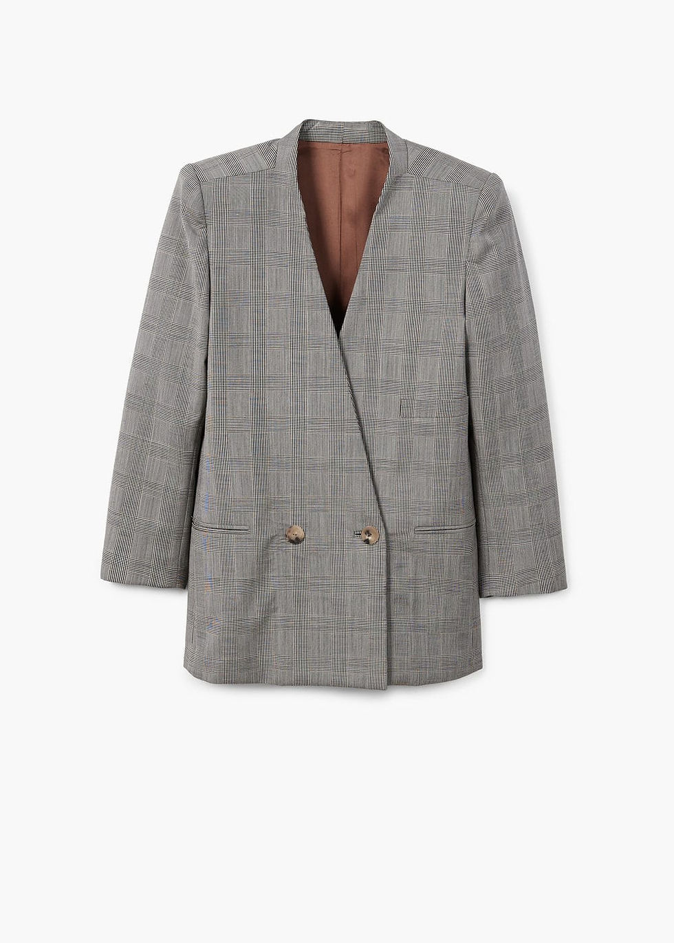 Mango Check wool blazer