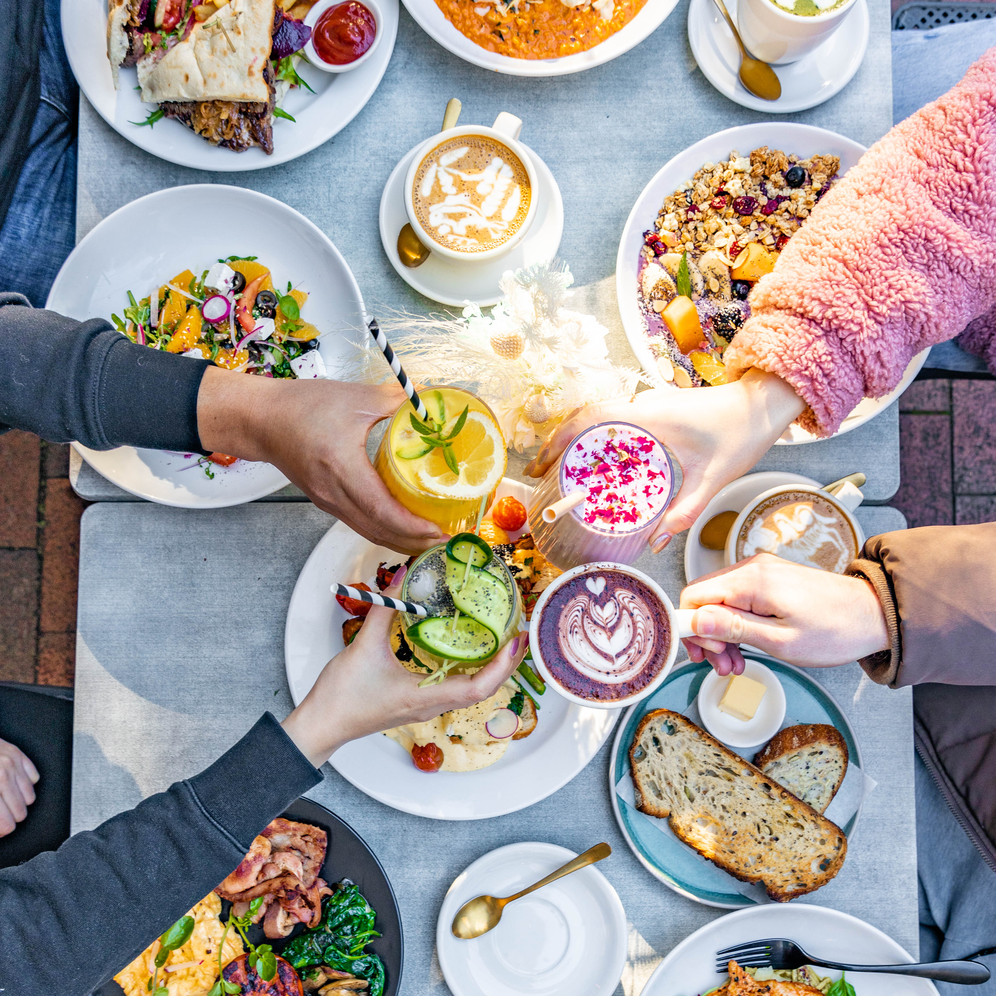 Arranged Food and Objects