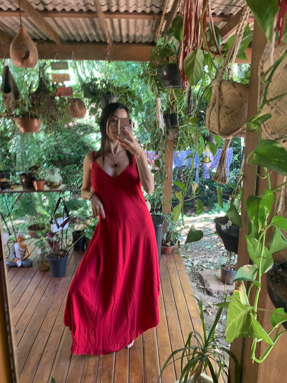 Miniatura: Vestido assimétrico vermelho 🌹