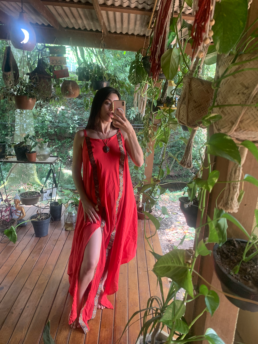 Miniatura: Vestido deusa selvagem vermelho 