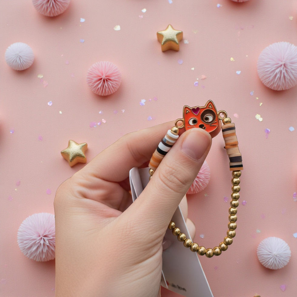 Thumbnail: Cat Charm Bracelet | Bracelet for Cat Lovers | Friendship Bracelet Handmade