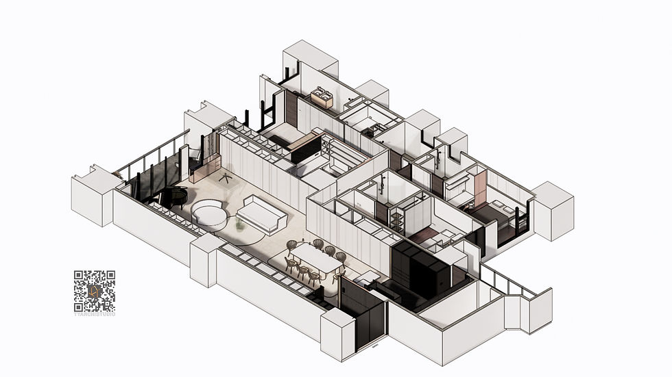 Aesthetically home- HOUSE T&L 3d等角透視圖