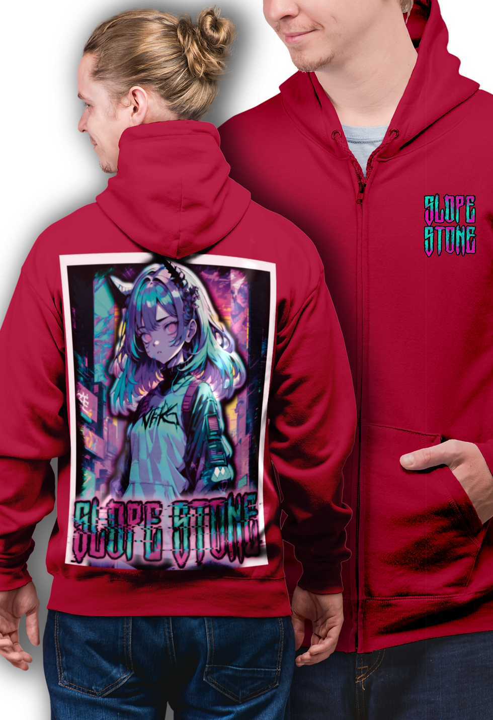 Miniaturbild: dEmon Girl II - ZipHoodie - Red