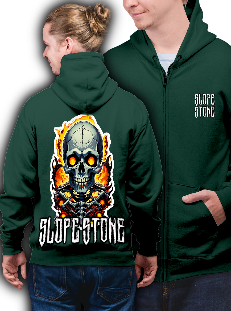 Miniaturbild: Hellfire Skull - ZipHoodie