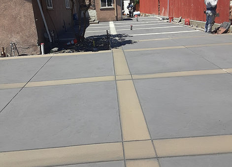 colored concrete patio