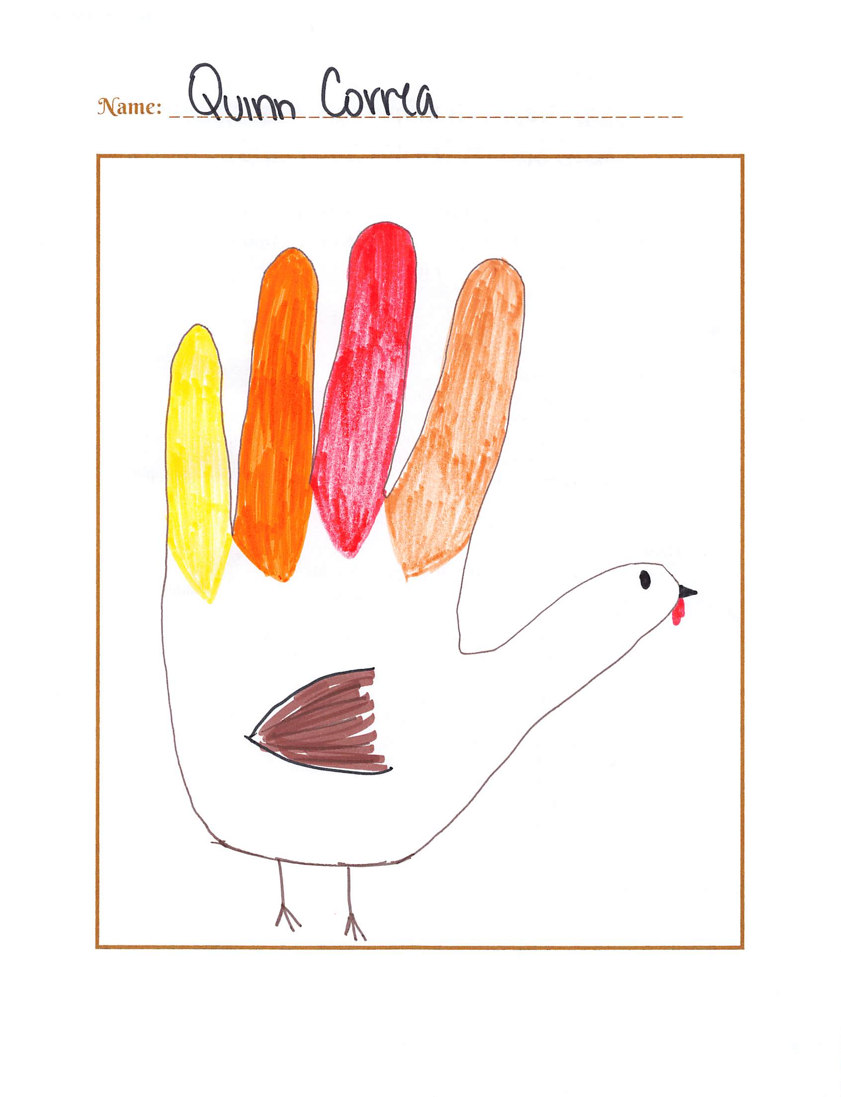 Draw a Hand Turkey
