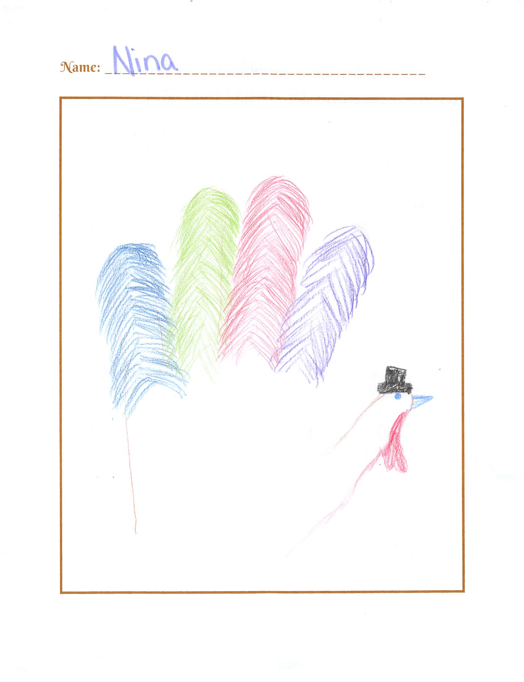 Draw a Hand Turkey
