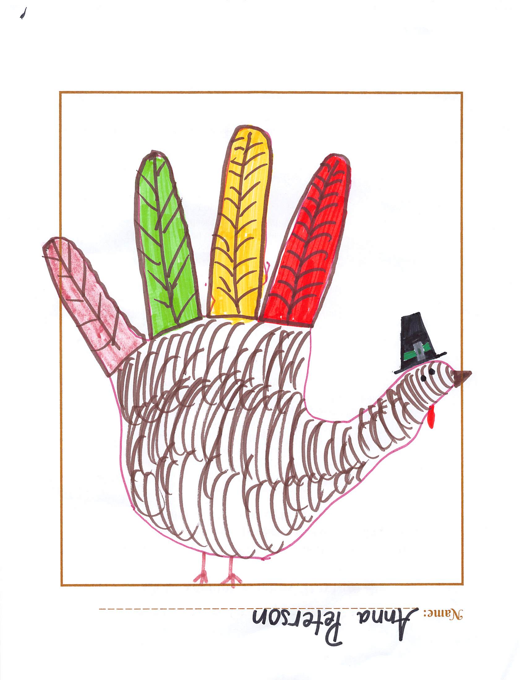 Draw a Hand Turkey