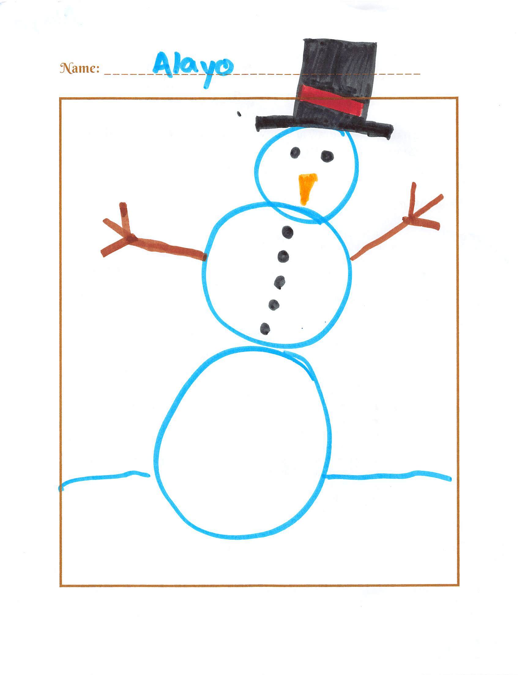 Draw a snowman!