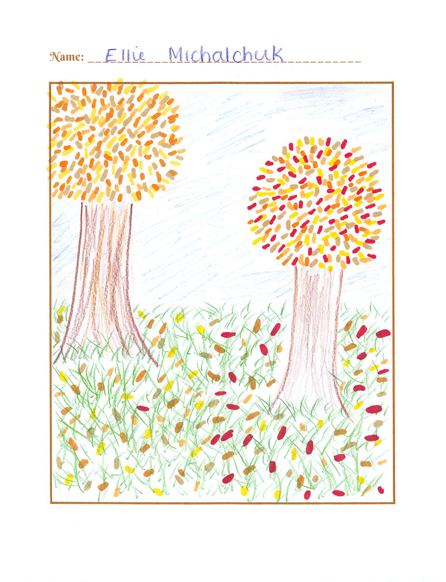 Draw a fall scene!