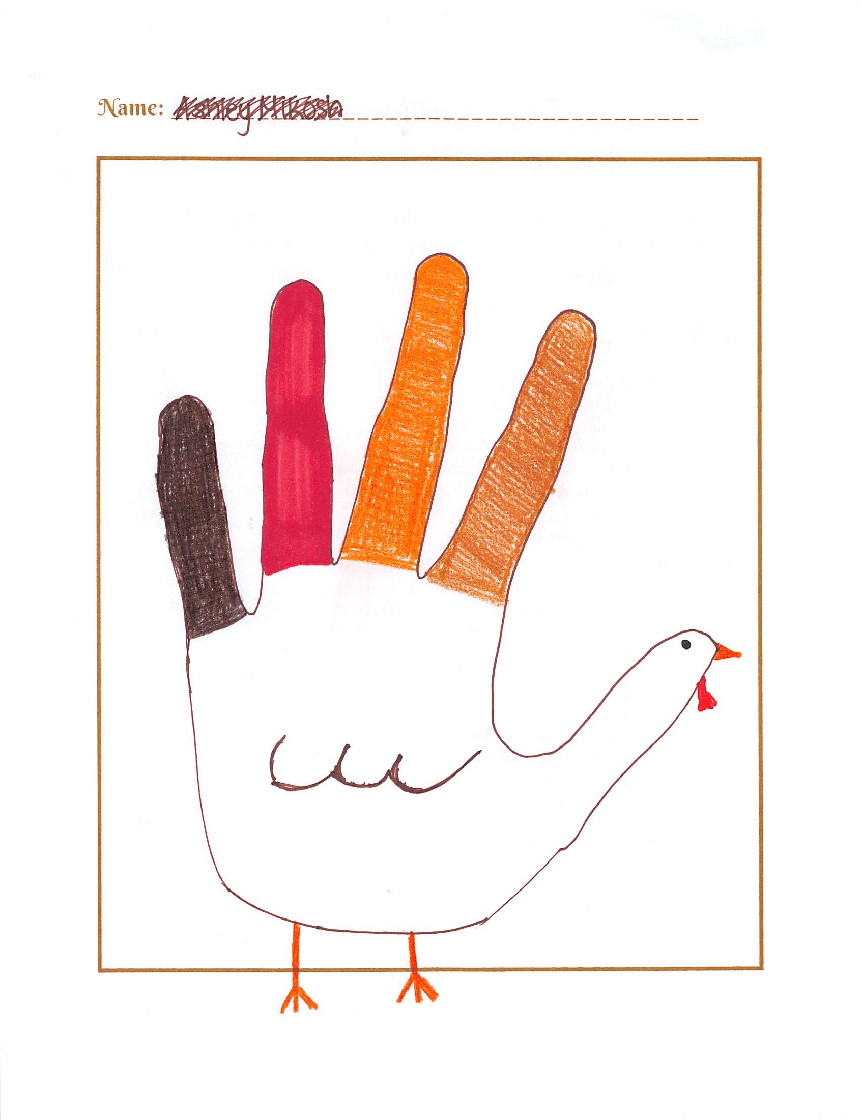 Draw a Hand Turkey