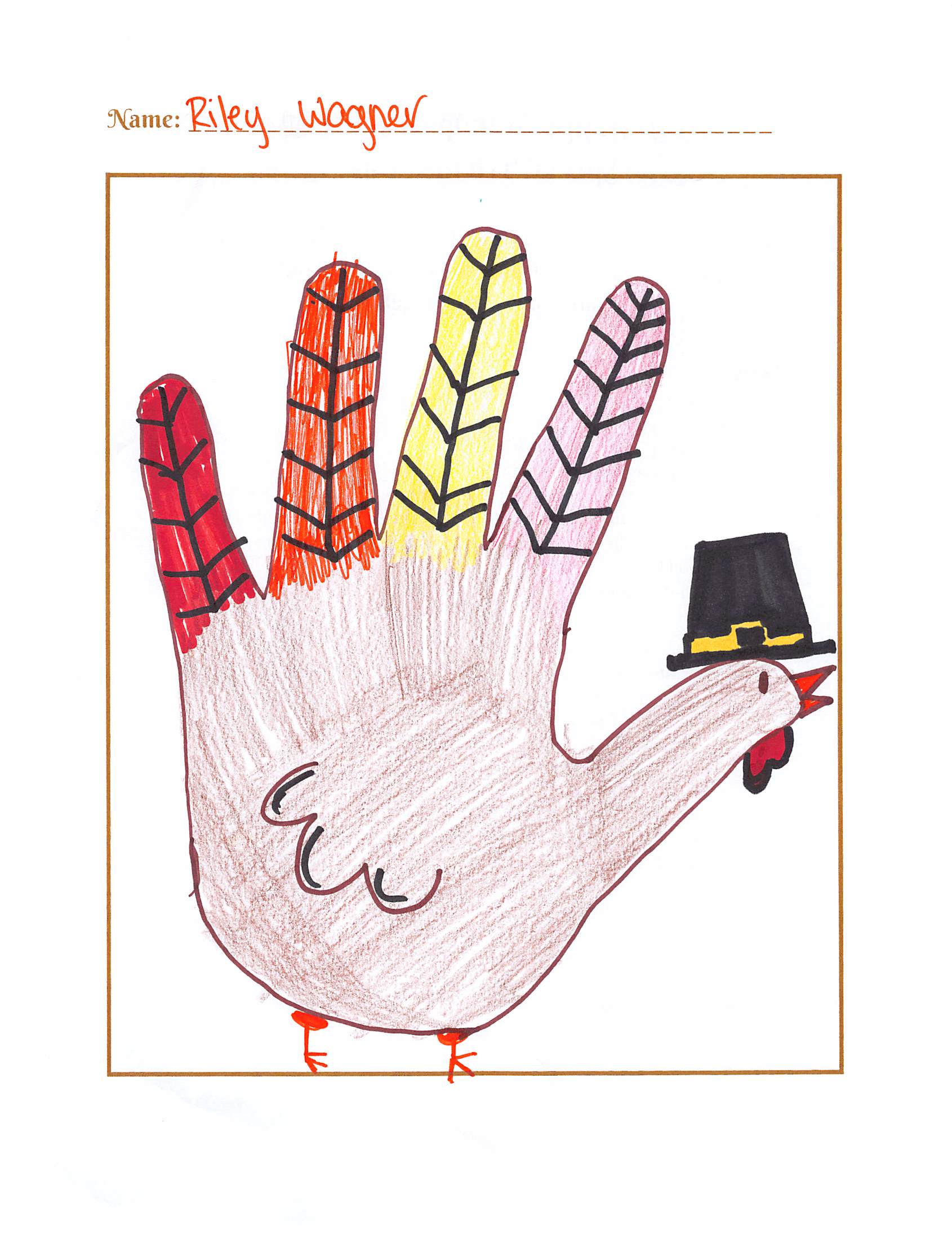 Draw a Hand Turkey