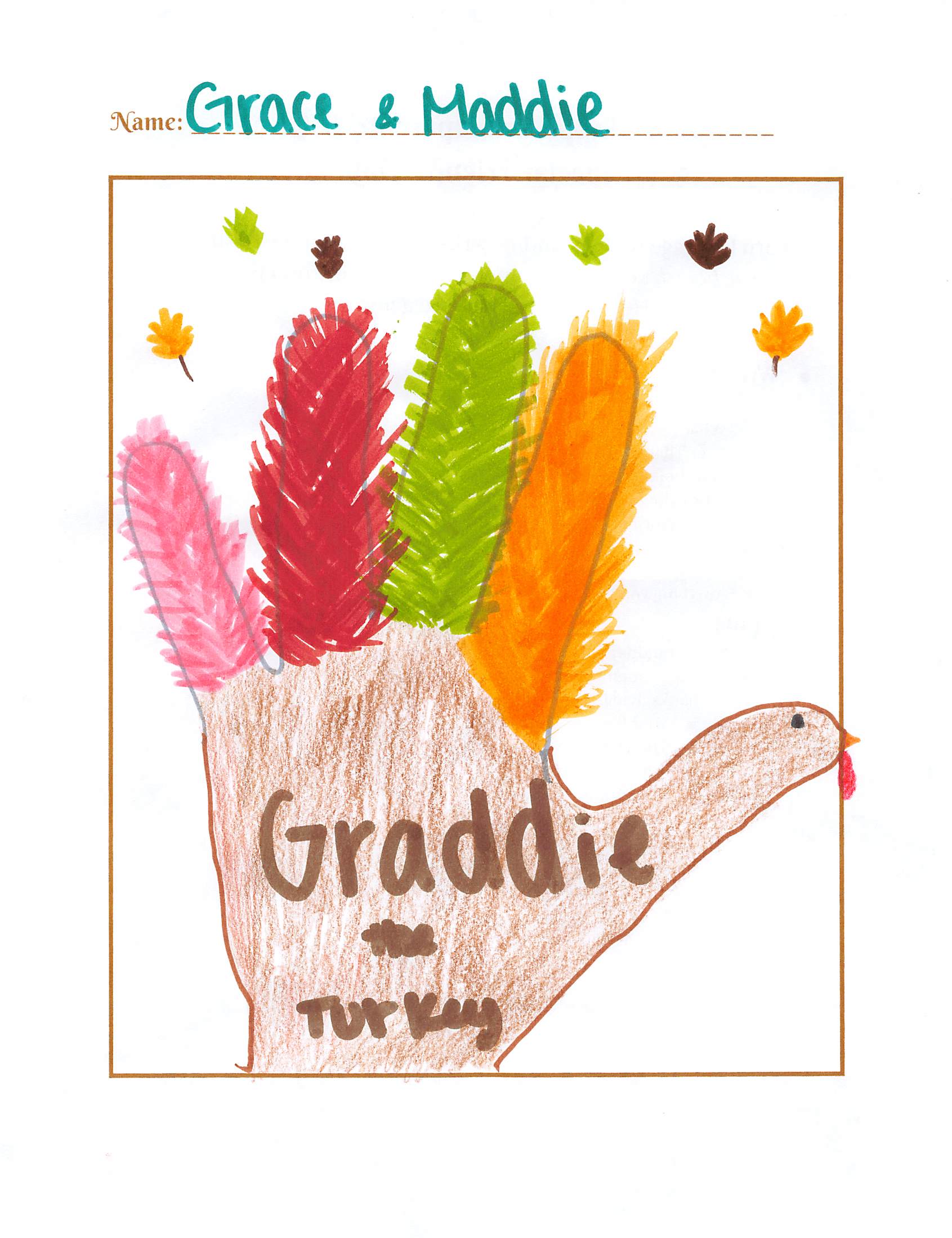 Draw a Hand Turkey