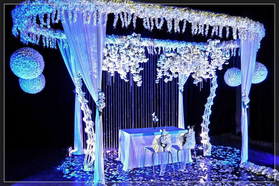 Miniature : Houppa fleurie, Pampilles, Boules de fleurs, 2 Cerisiers blancs