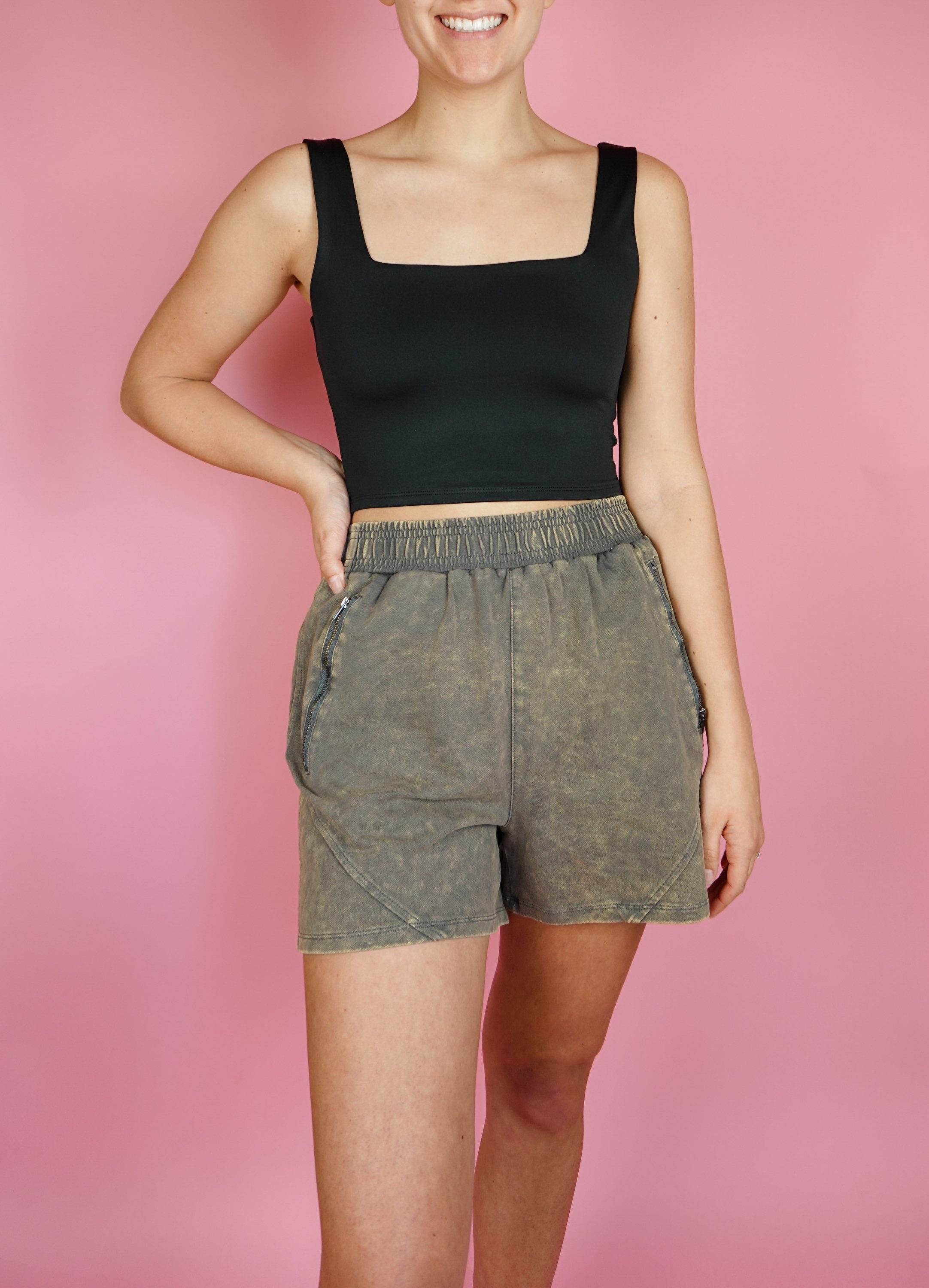 Everyday Essential Cropped Square Neck Tank