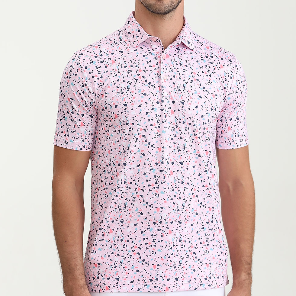 Men's Polo - Pink Graffiti