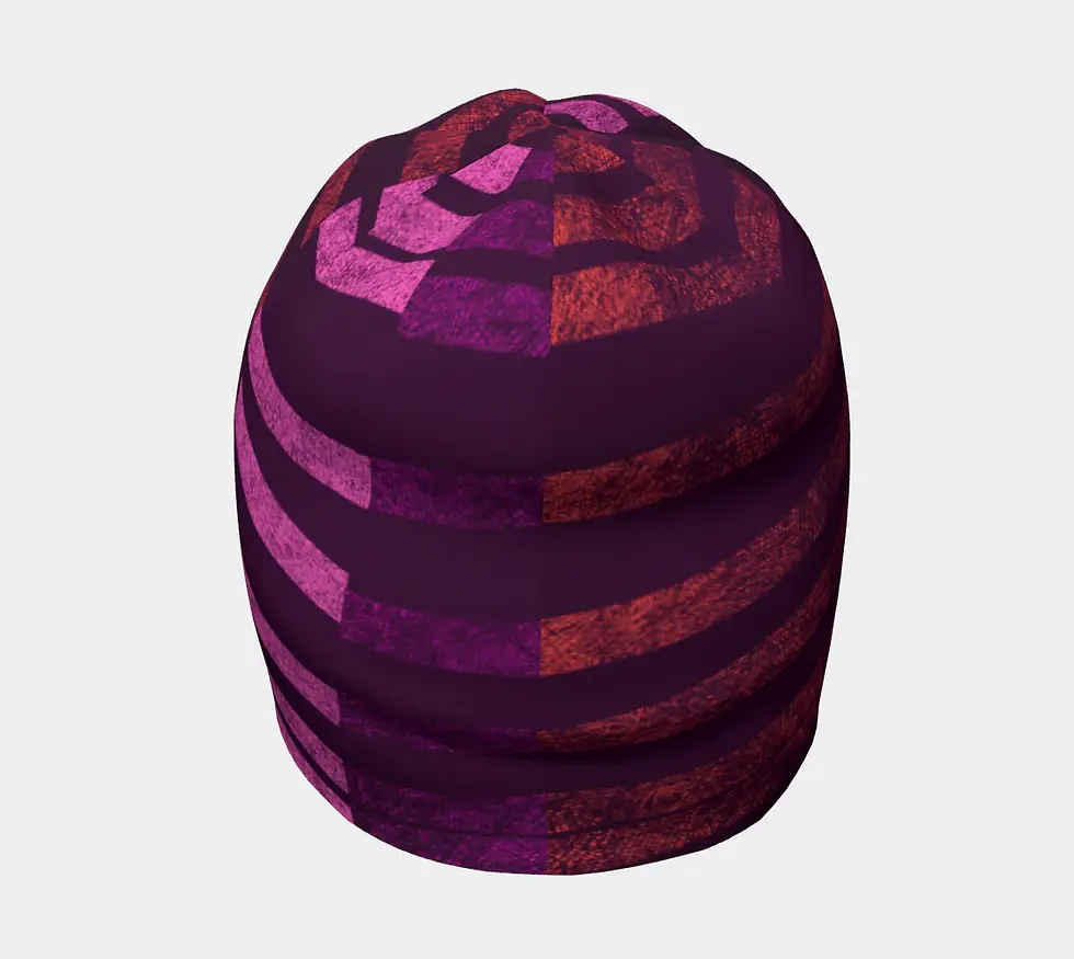 Miniature : Lalita's Purple Waves Outdoor Beanie Tuque pour femme