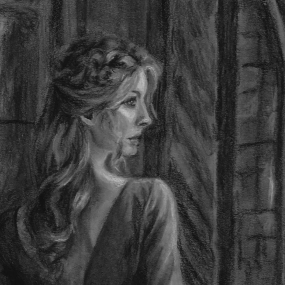 A close-up on the princess's face