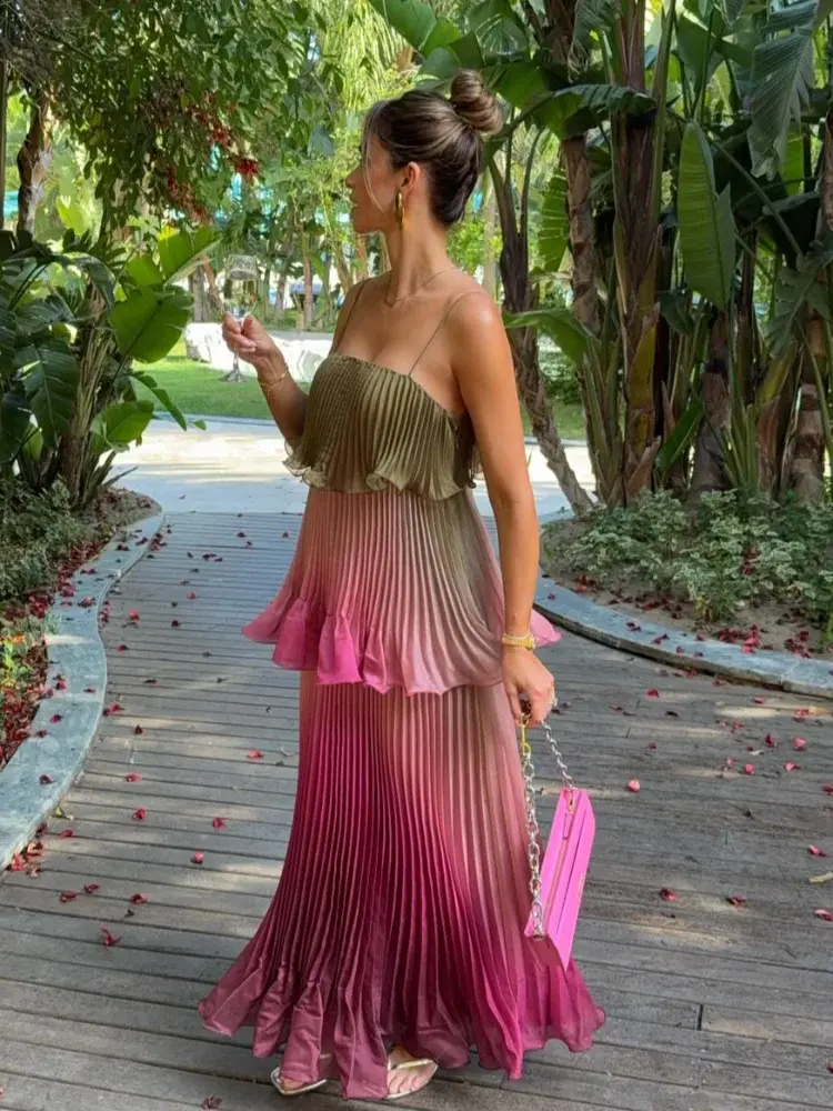 Vestido Longo Plissado Ravena - imagem 2