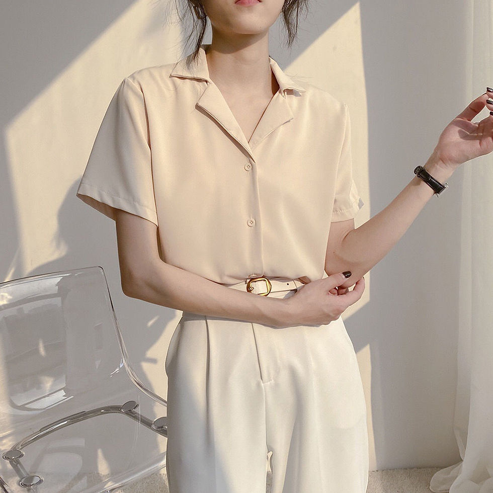 Miniatura: Blusa de Chiffon com Decote V Adèle — imagem do produto 2