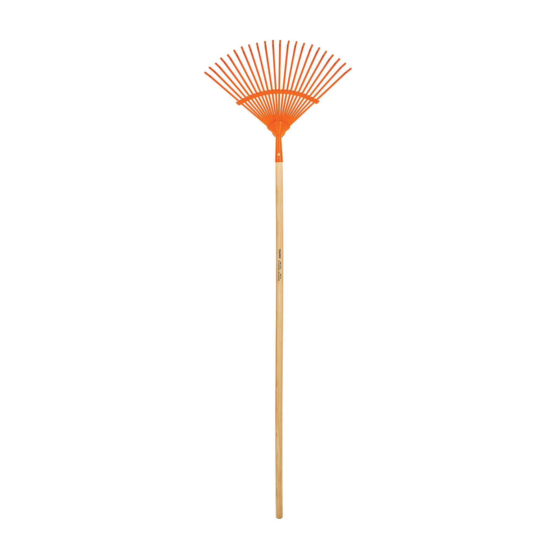 Escoba metálica jardín, curva, 22 dientes, mango 48" - 14322