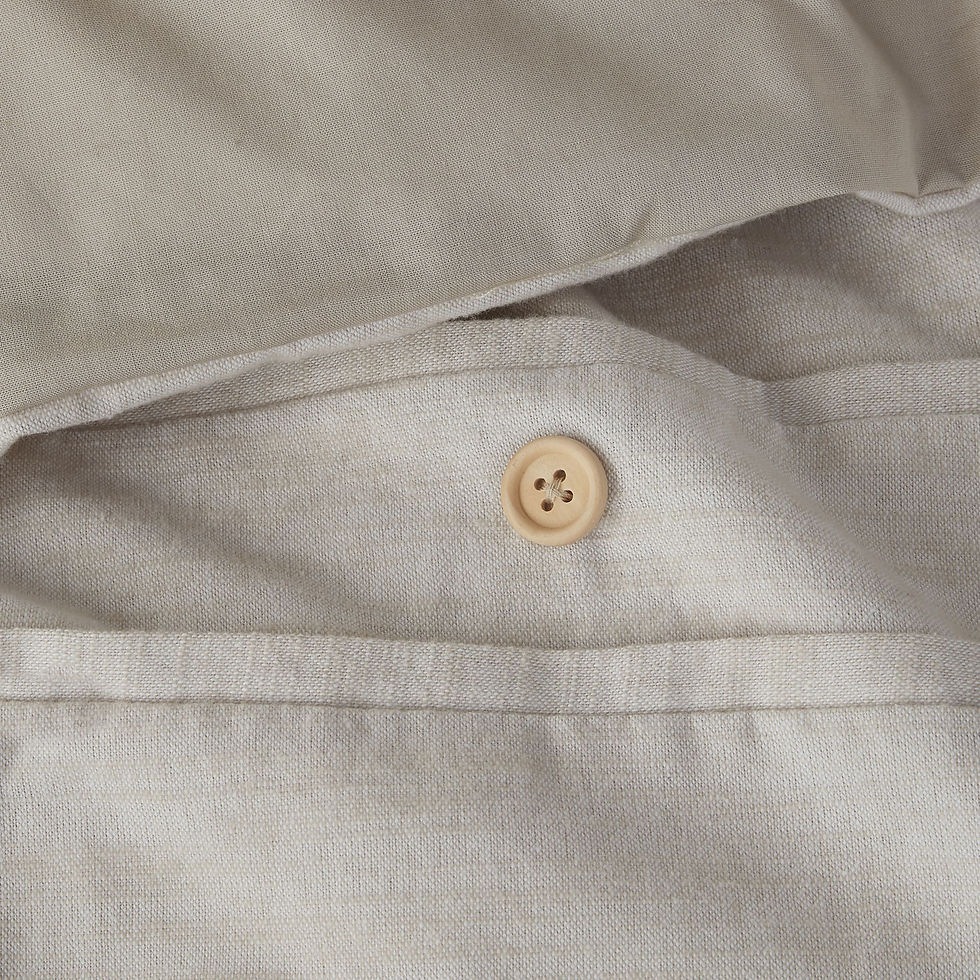 Thumbnail: 5 Piece Organic Cotton Oversized Comforter Cover Set w/removable insert Natural 