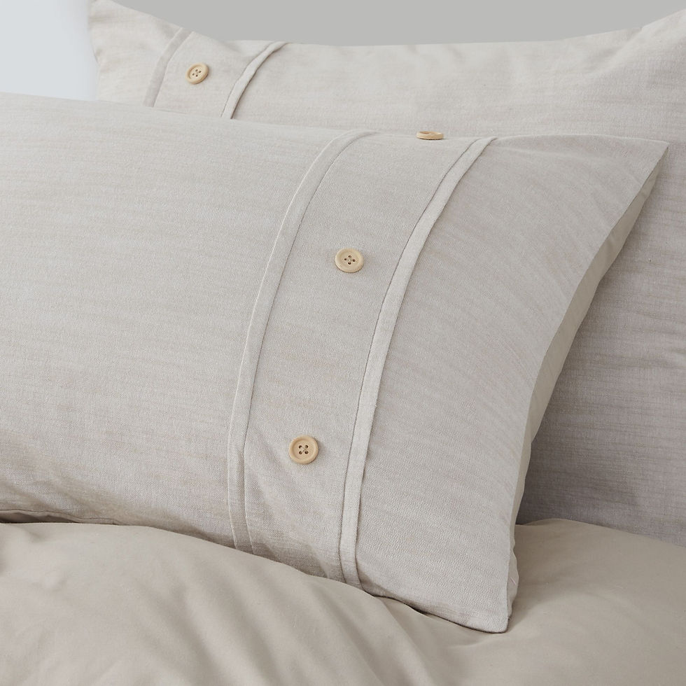 Thumbnail: 5 Piece Organic Cotton Oversized Comforter Cover Set w/removable insert