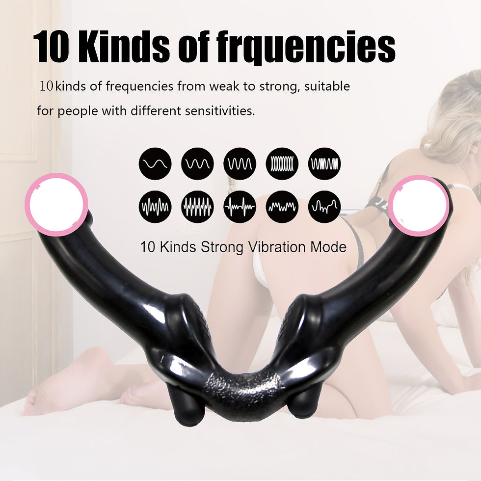 Thumbnail: The Purple Duo Strapless Strap-On Vibrator